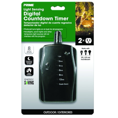 Prime Prime Outdoor Countdown Timer 125 V Black TNOLED02-RC